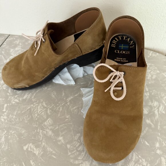 sven no. 6 brittany cabincore cottage octoberfest fairy 42 suede tan bendy sole - Picture 5 of 5